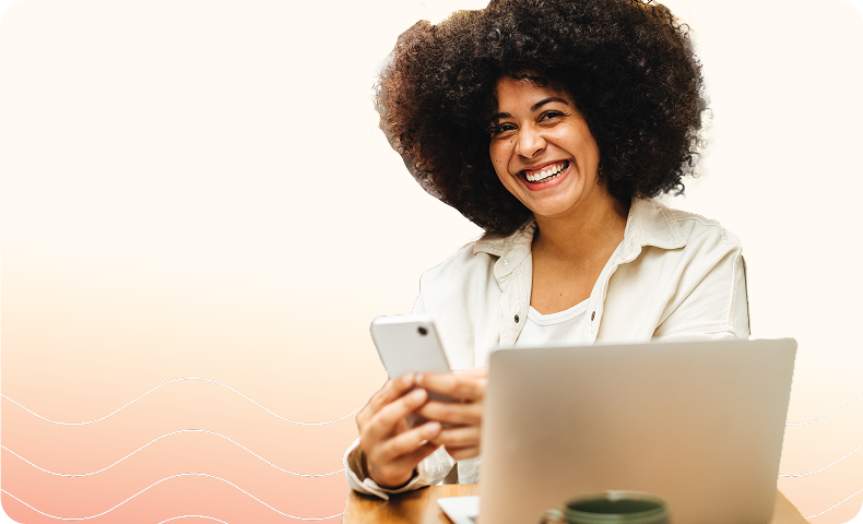 woman smiling